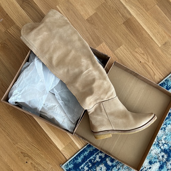 Free People Banks Over the Knee Boots in Sand - Picture 3 of 4